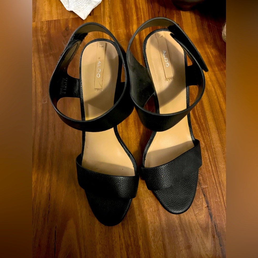 Also black chunky heel
